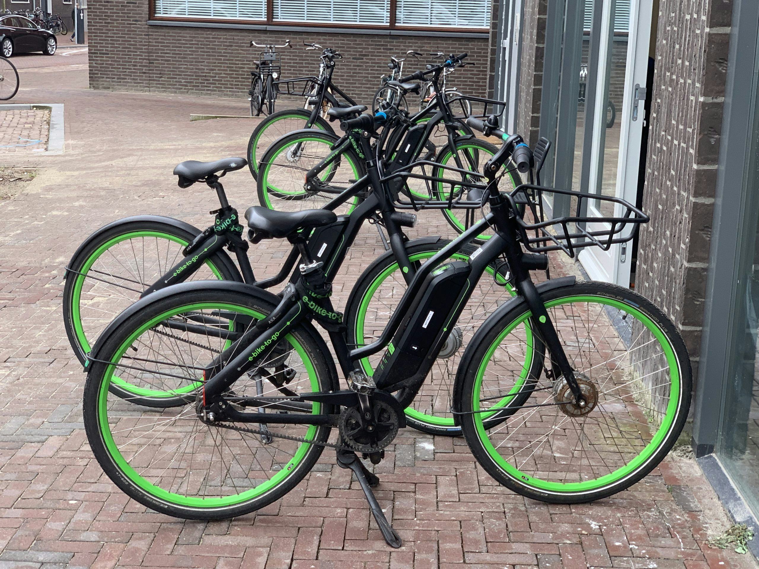 De bezorgfietsen van Gorillas. Foto: Distrifood