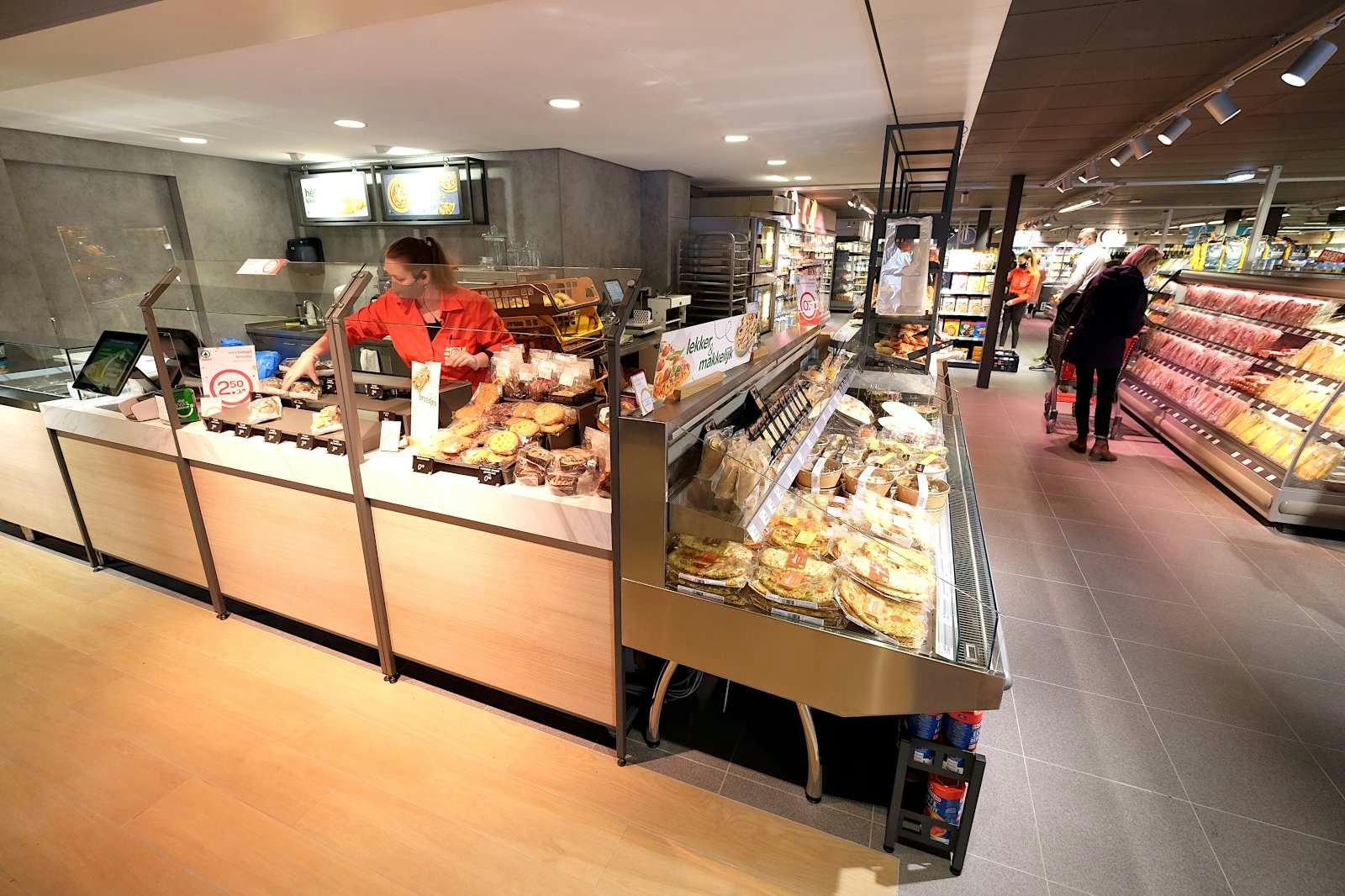 Foodservice bij en Spar. Hier in een corner in plaats van eiland. Foto: Distrifood.
