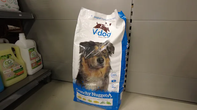 Vegan hondenvoer. Foto: Distrifood