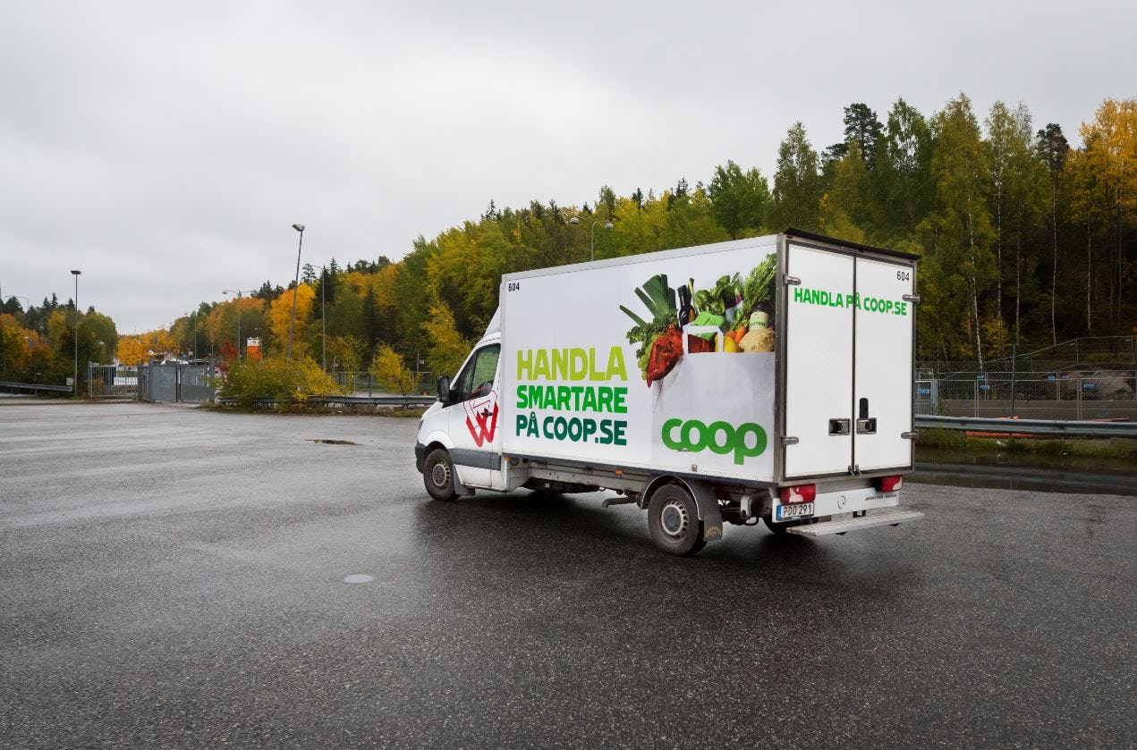 De bezorgdienst bleef buiten schot bij de IT-aanval Bron: Coop Zweden