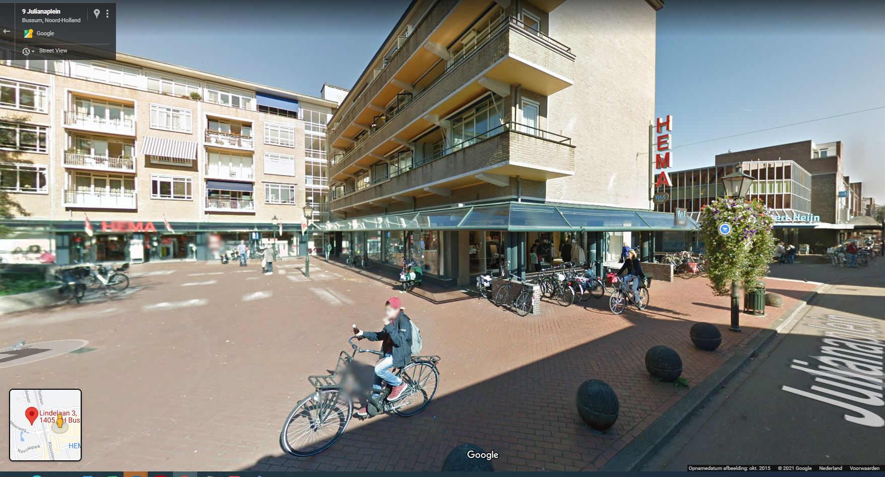 Links het pand waar Jumbo  zich vestigt met rechts het AH-filiaal aan de Veerstraat. Foto: Google  Streetview.