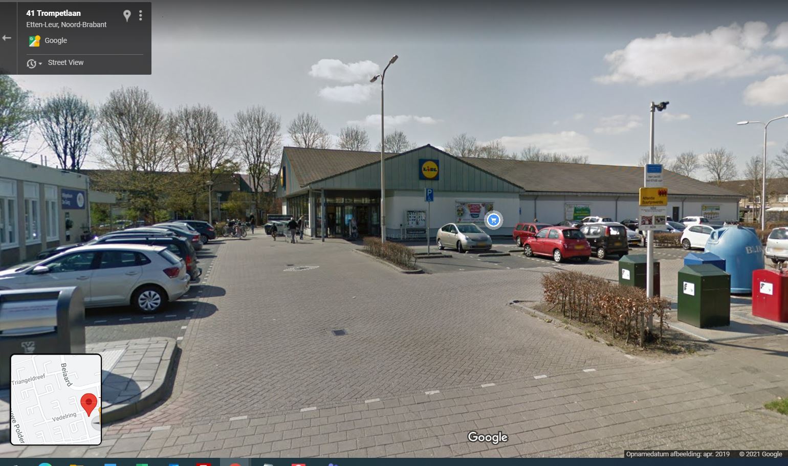 De Lidl in Etten-Leur die flink moet groeien. Foto: Google Streetview.