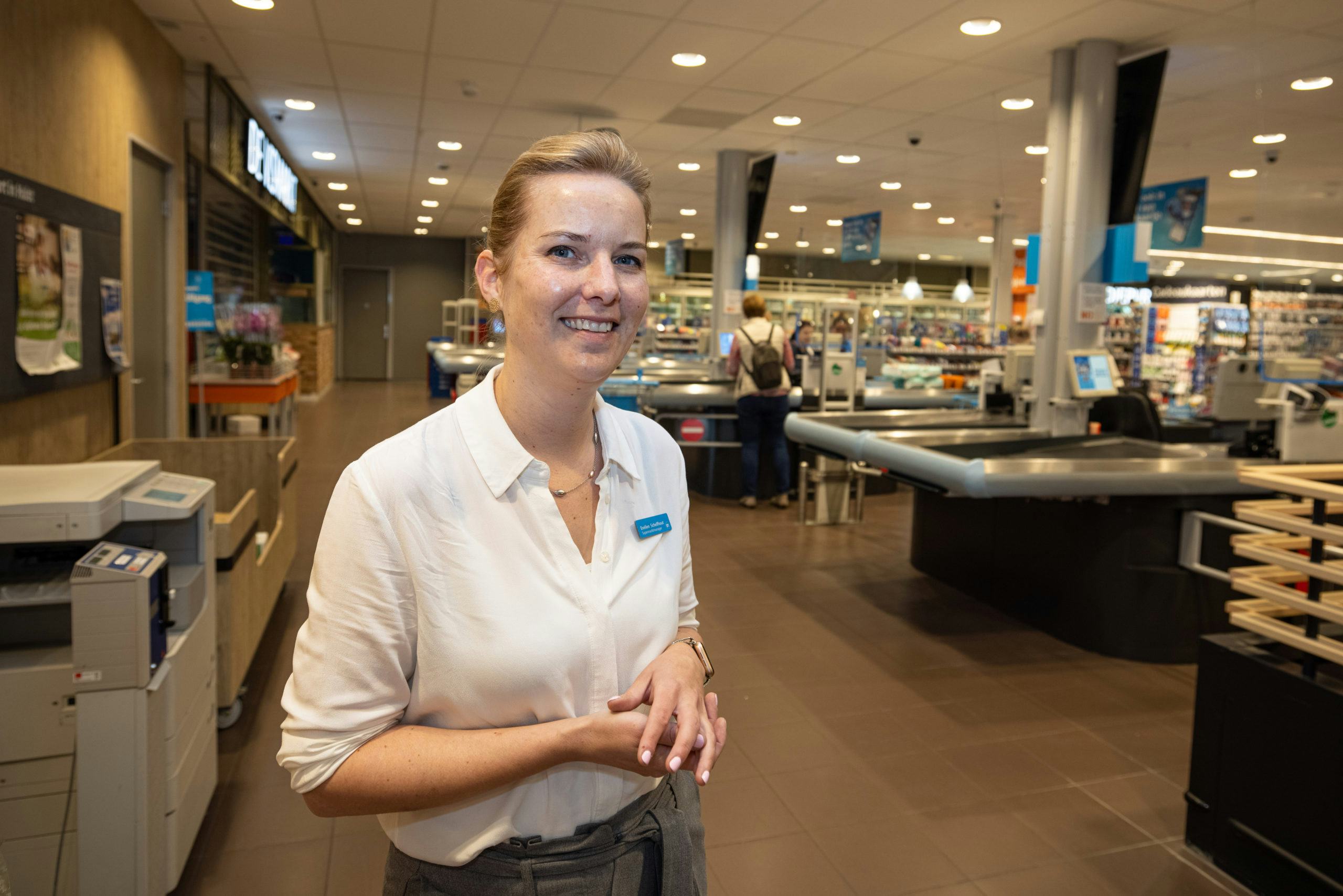 Supermarktmanager Evelien Schelfhout van de AH XL in Hulst. Foto: Peter Roek