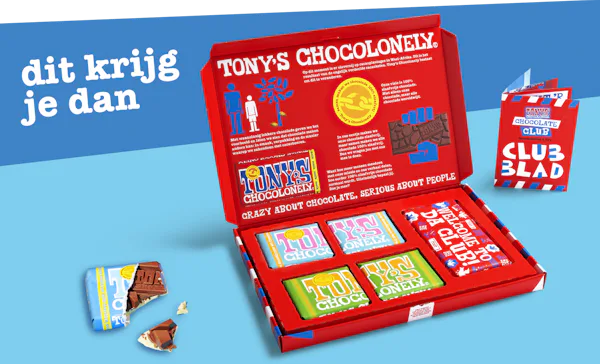 Tony's Chocolonely komt met choco-abonnement