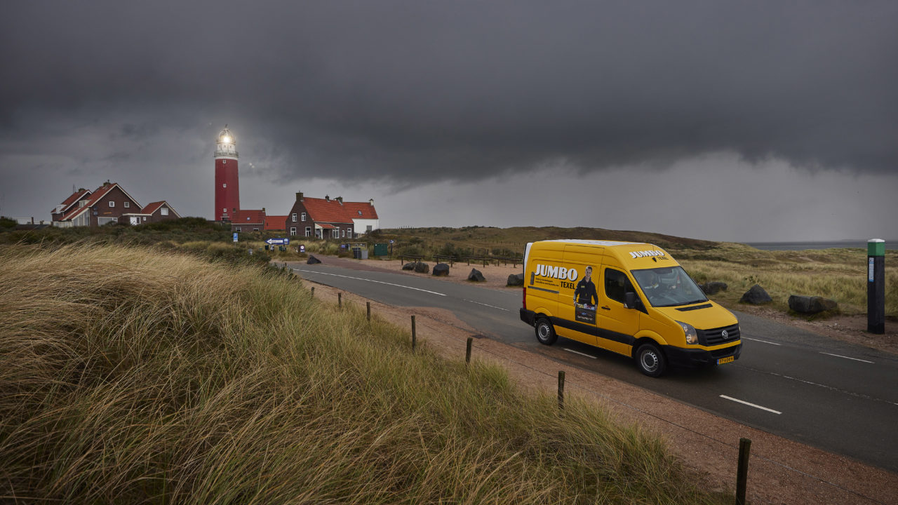 Jumbo startte ook met bezorgen op Texel. Foto: Logistiek.nl