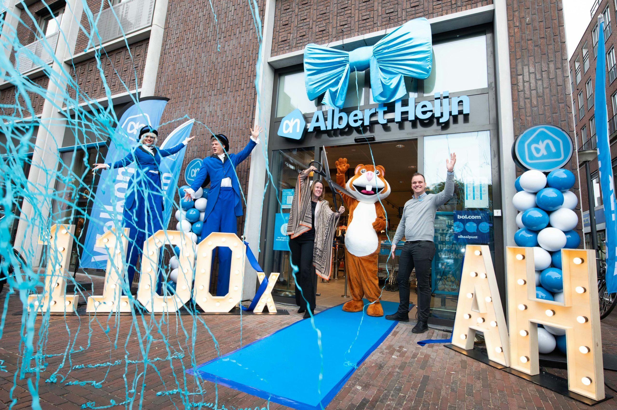De opening van de winkel vandaag. Foto: Albert Heijn/Yasmin Hargreaves