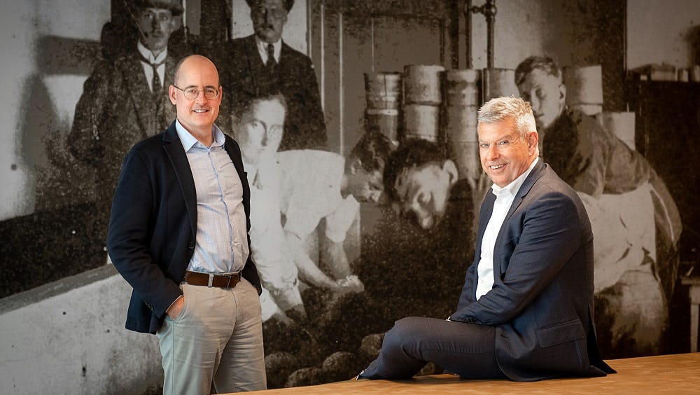 Commercial 
Managing Director 
Jerry Griep (links) 
en CEO Wim Betten.
