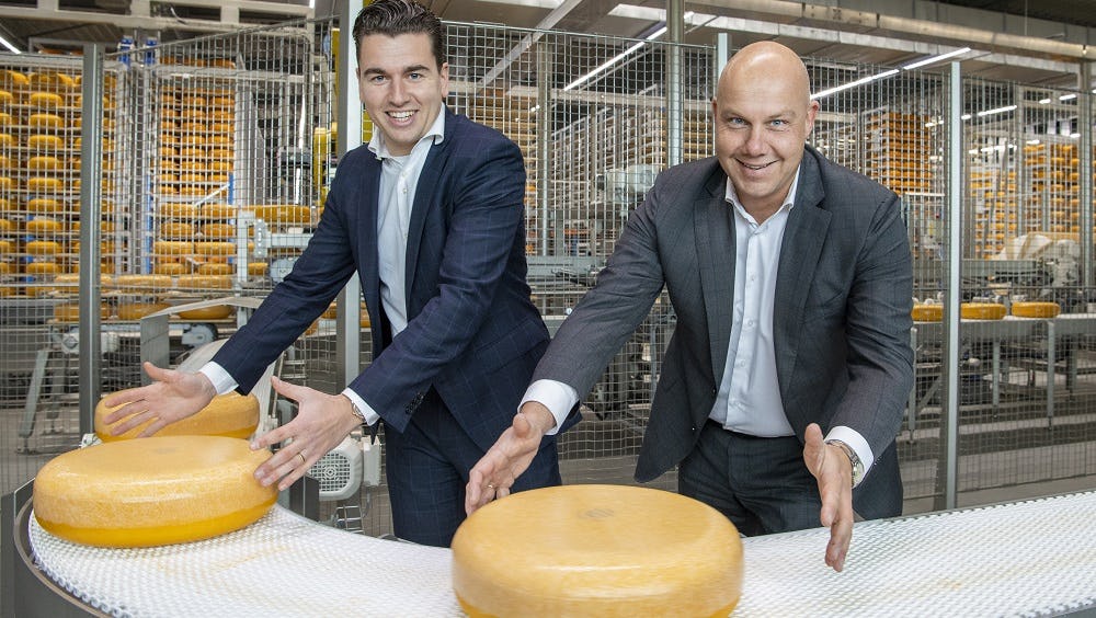 Jan van Popering (r) en Jean Paul Zijerveld: 'Ook in kaas is verduurzaming belangrijk.'