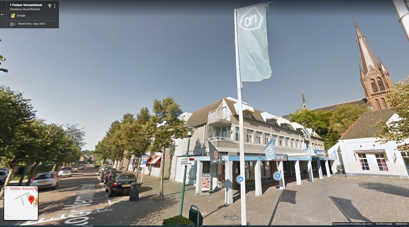 De AH in Ulvenhout die overstapt naar Plus. Foto: Google Streetview