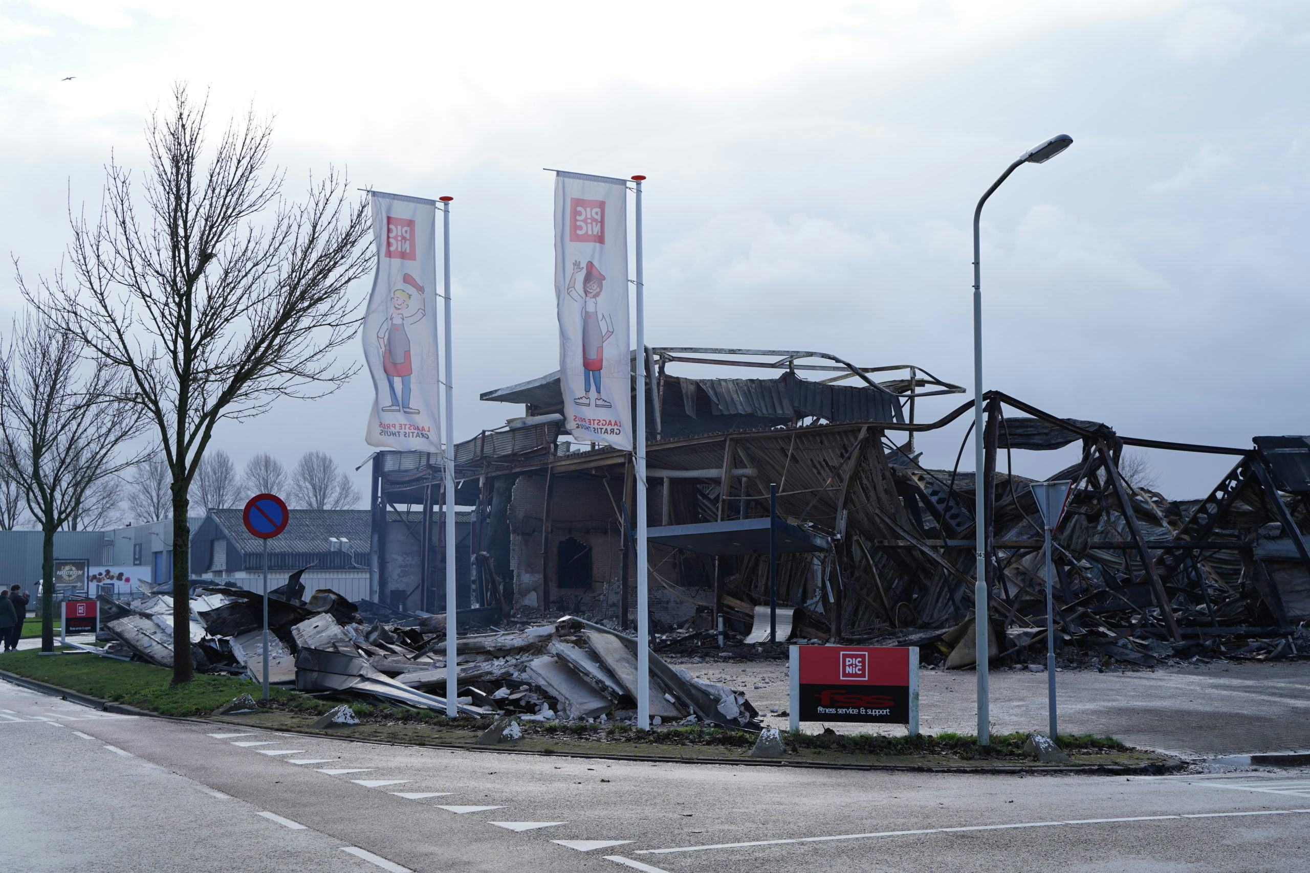 De hub na de brand in Roosendaal. Archieffoto: ANP