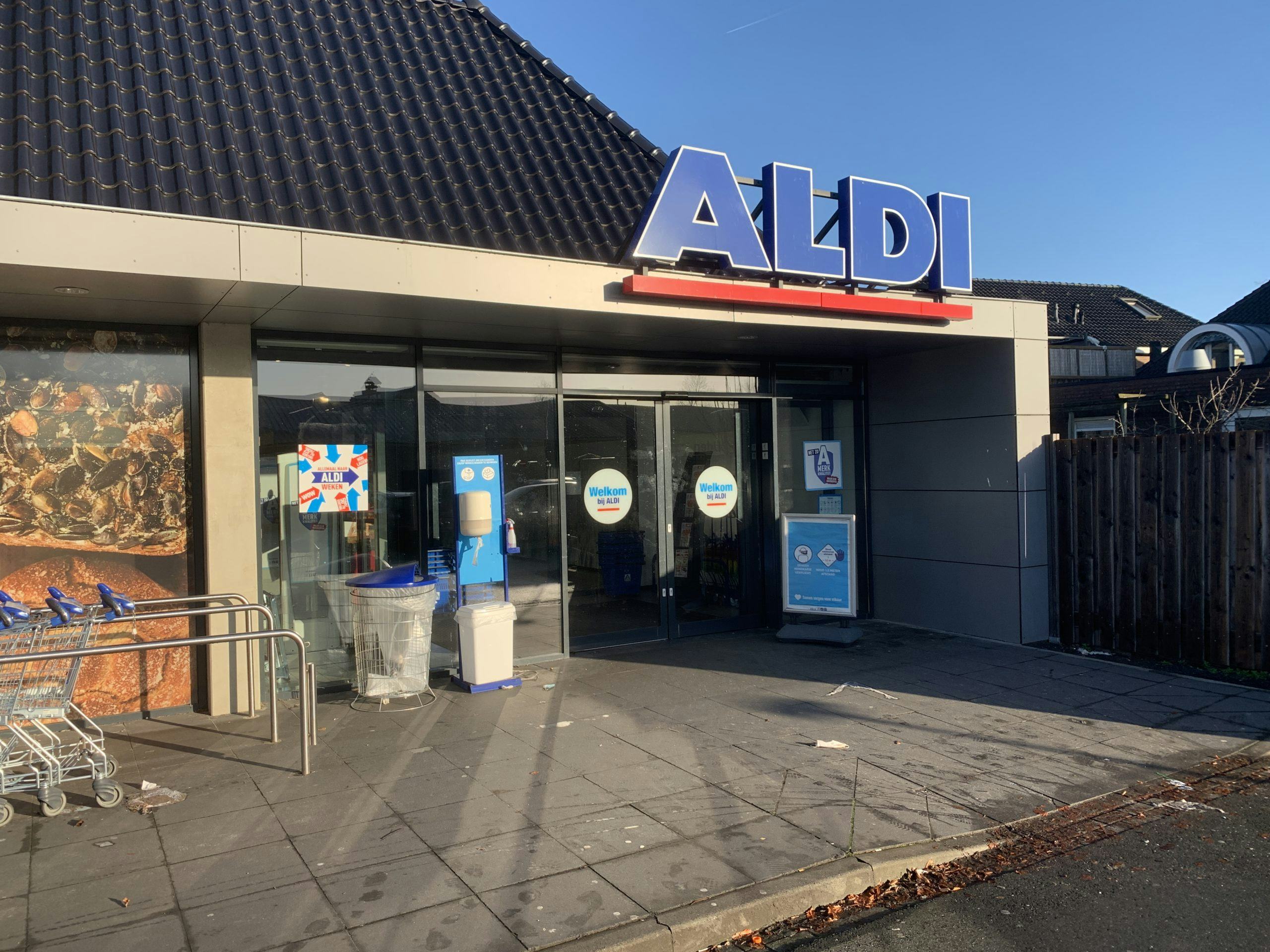 De Aldi-supermarkt in de Bitswijk in Uden.