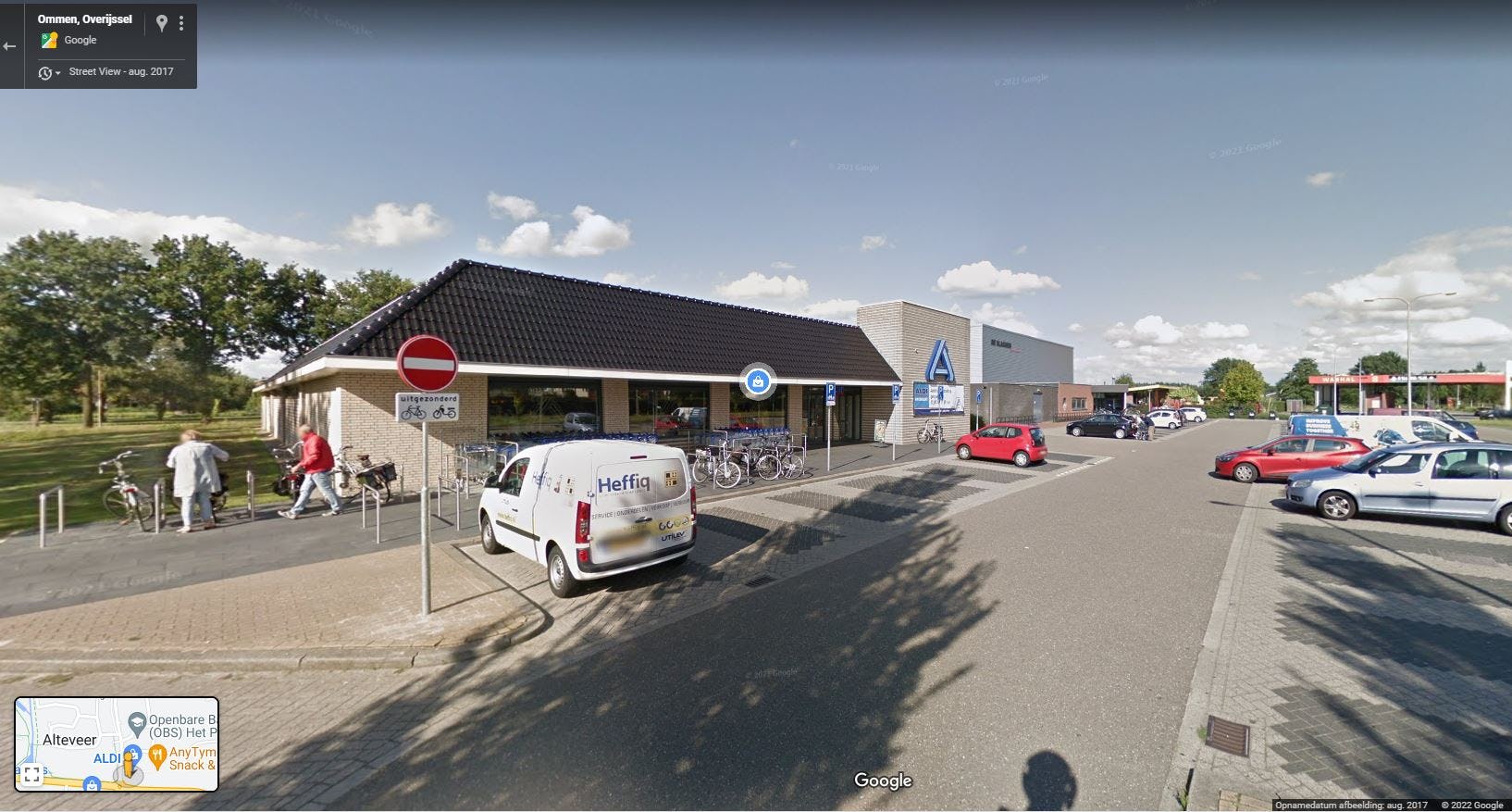 Het huidige Aldi-filiaal in Ommen. Foto; Google Streetview.