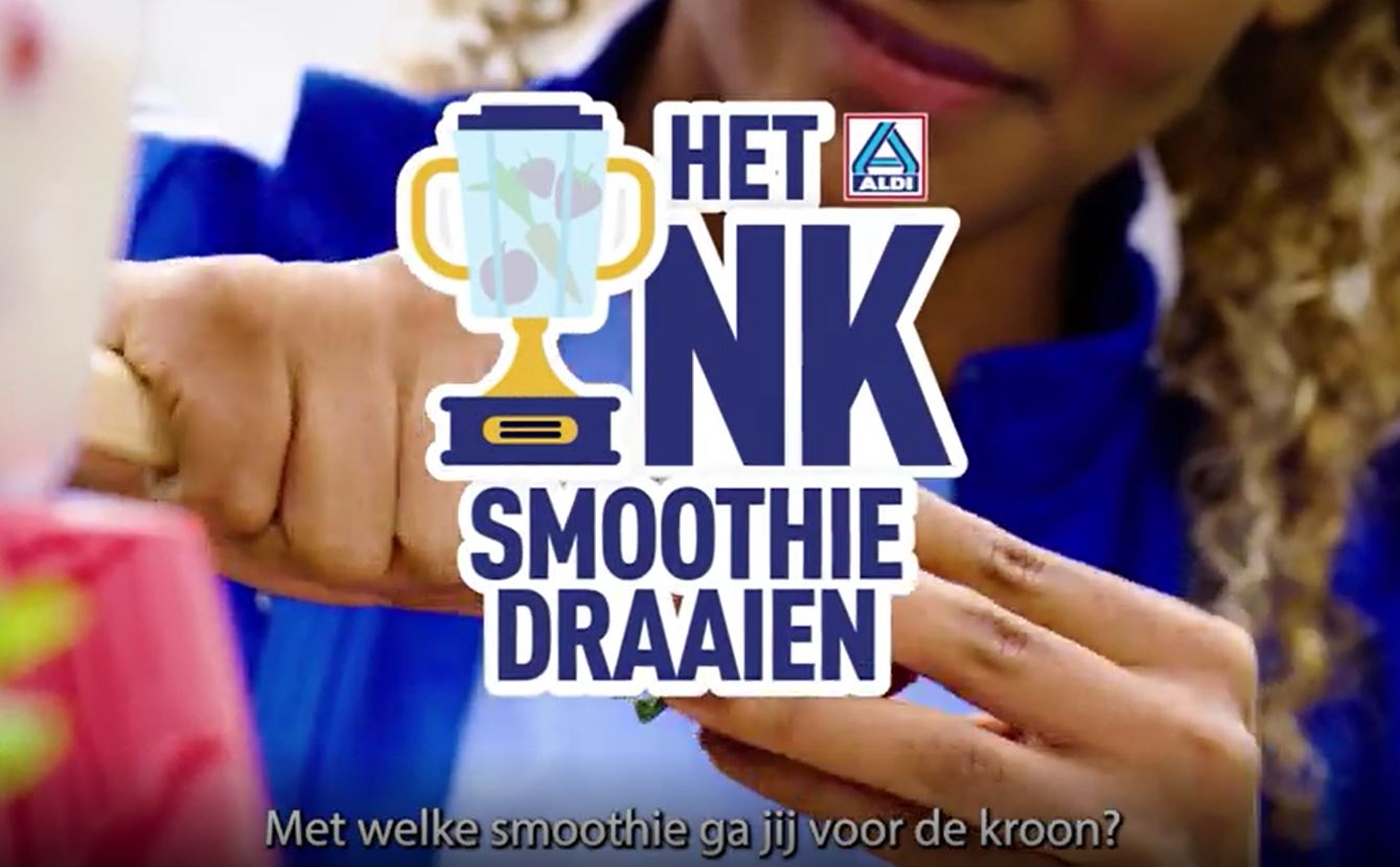 Aldi houdt een NK smootie draaien. Foto: website Aldi.