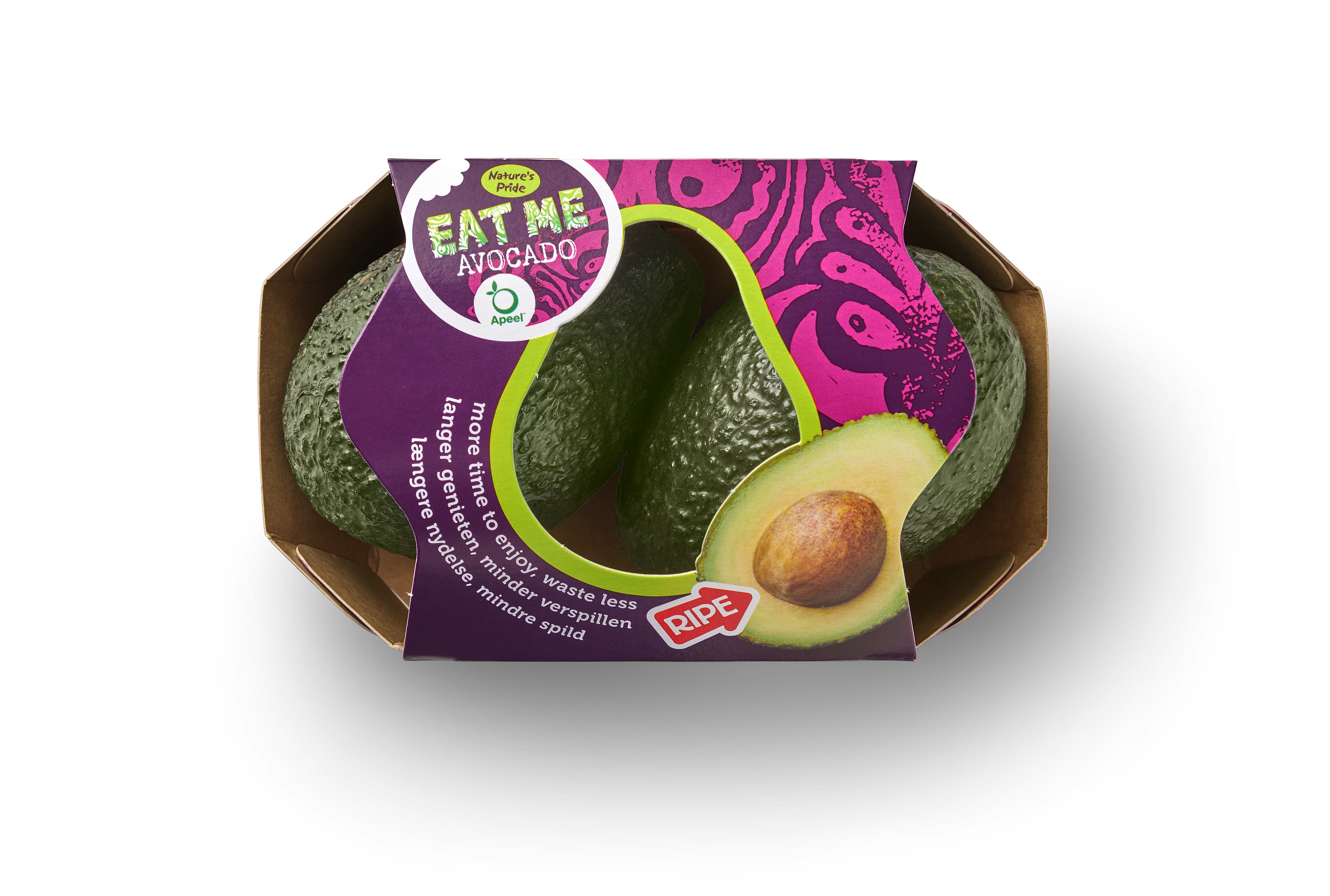 De eetrijpe avocado's verpakt per 2 zijn duurder dan het kopen van twee losse avocado's. Foto Eat Me
