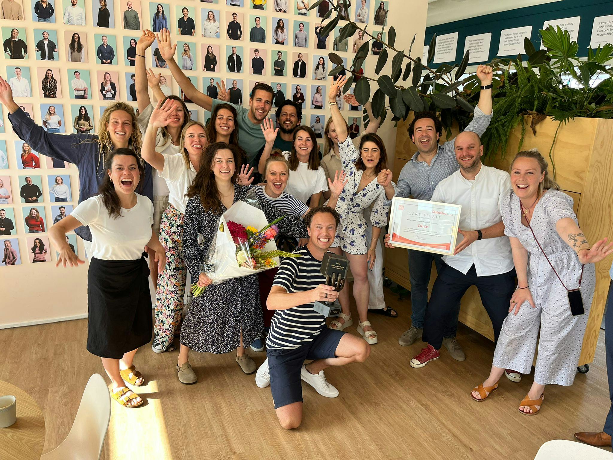 Personeelsleden van Crisp, die Picnic achter zich laten. Foto: Distrifood