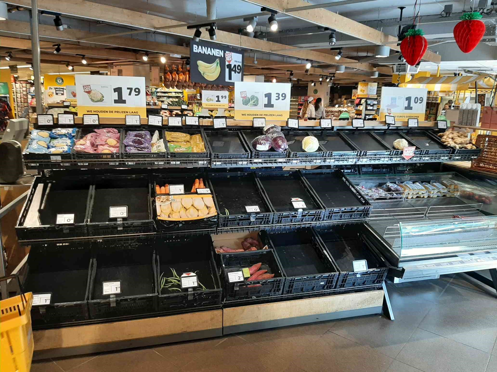 Archieffoto leeg agf-schap. Foto: Distrifood