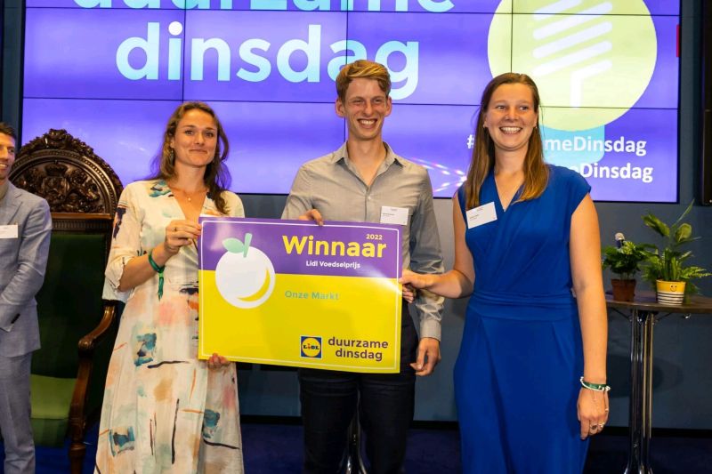 Onze Markt wint Duurzame Dinsdag-prijs Lidl. Foto: Linkedin.