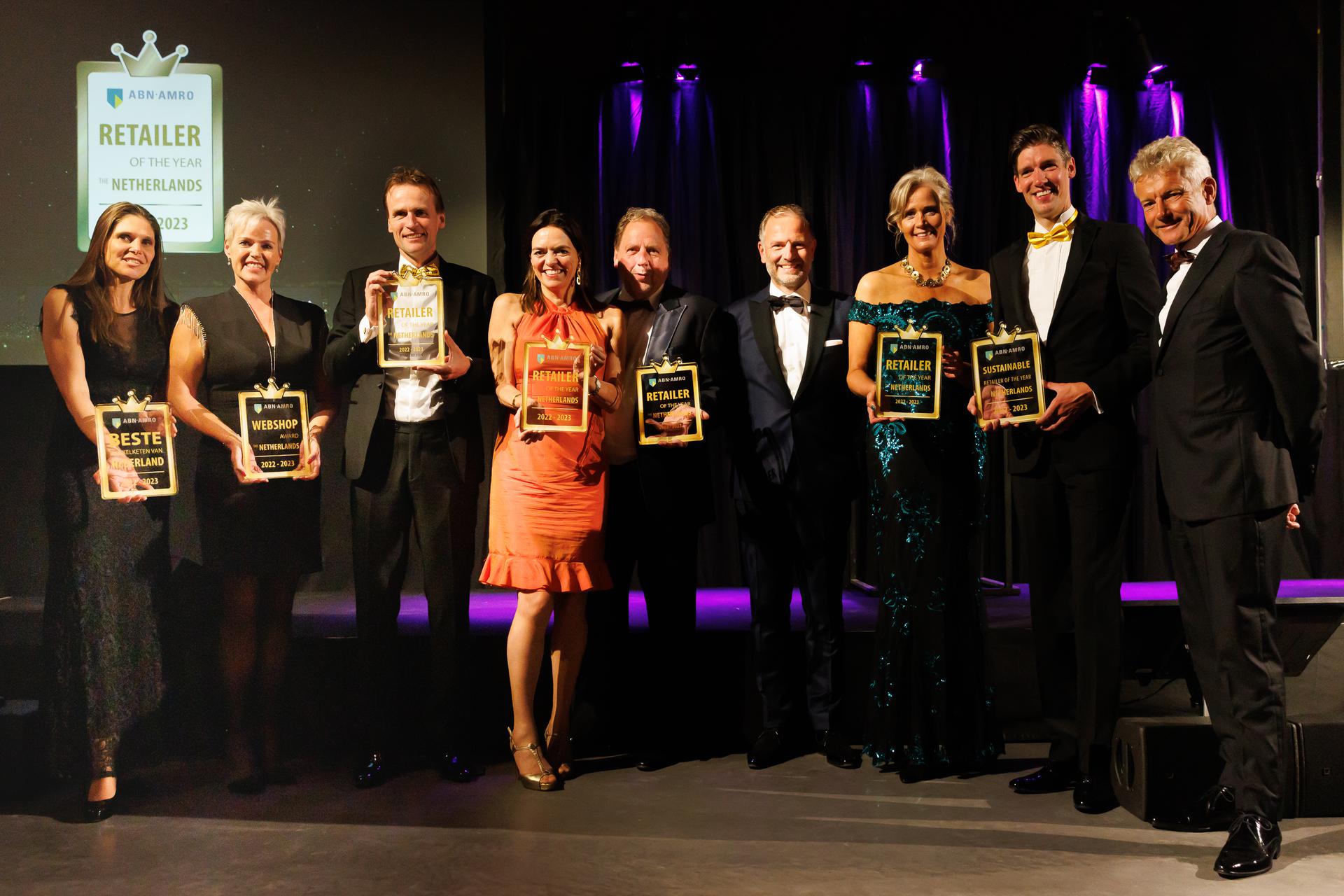Alle winnaars op een rijtje. Foto: Retailer of the Year
