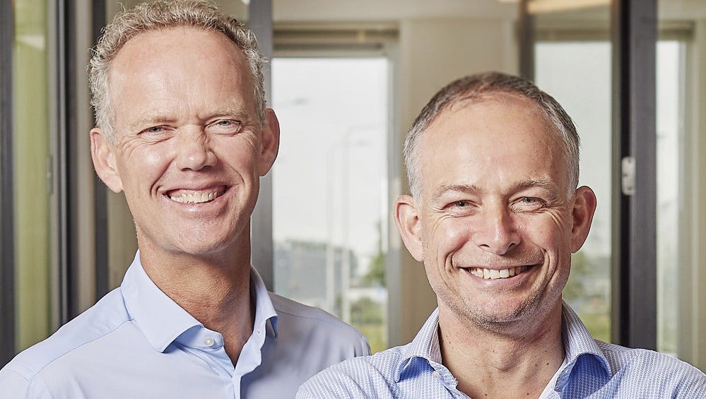 CEO Arno van Dongen (links) en Salesdirector Tim van Romondt van Primeale United. 