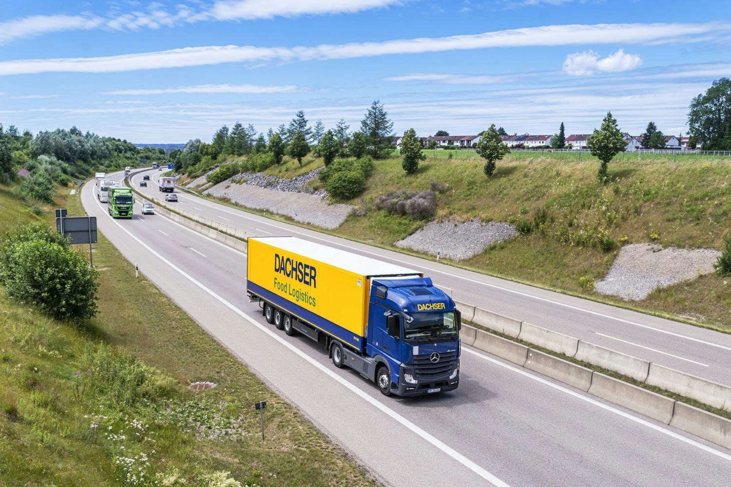 Een vrachtwagen van Dachser. Foto: Dachser