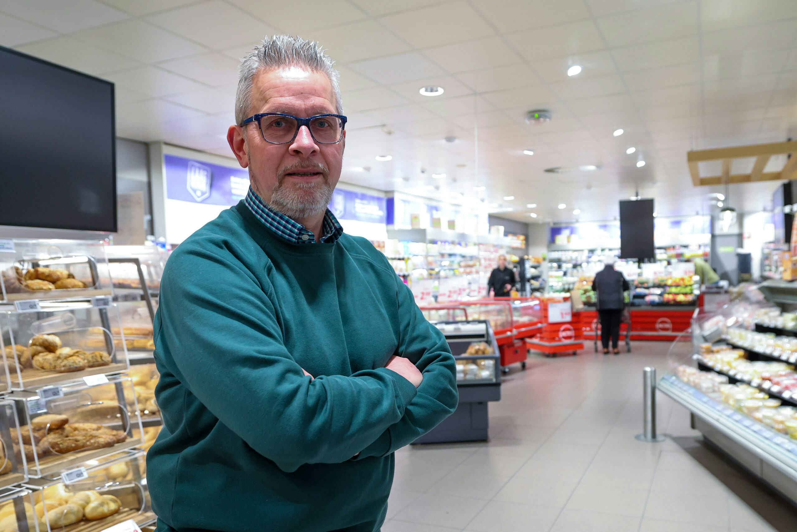 Ondernemer Ronald IJsselstein van Plus IJsselstein in Tilburg. Foto Bert Jansen