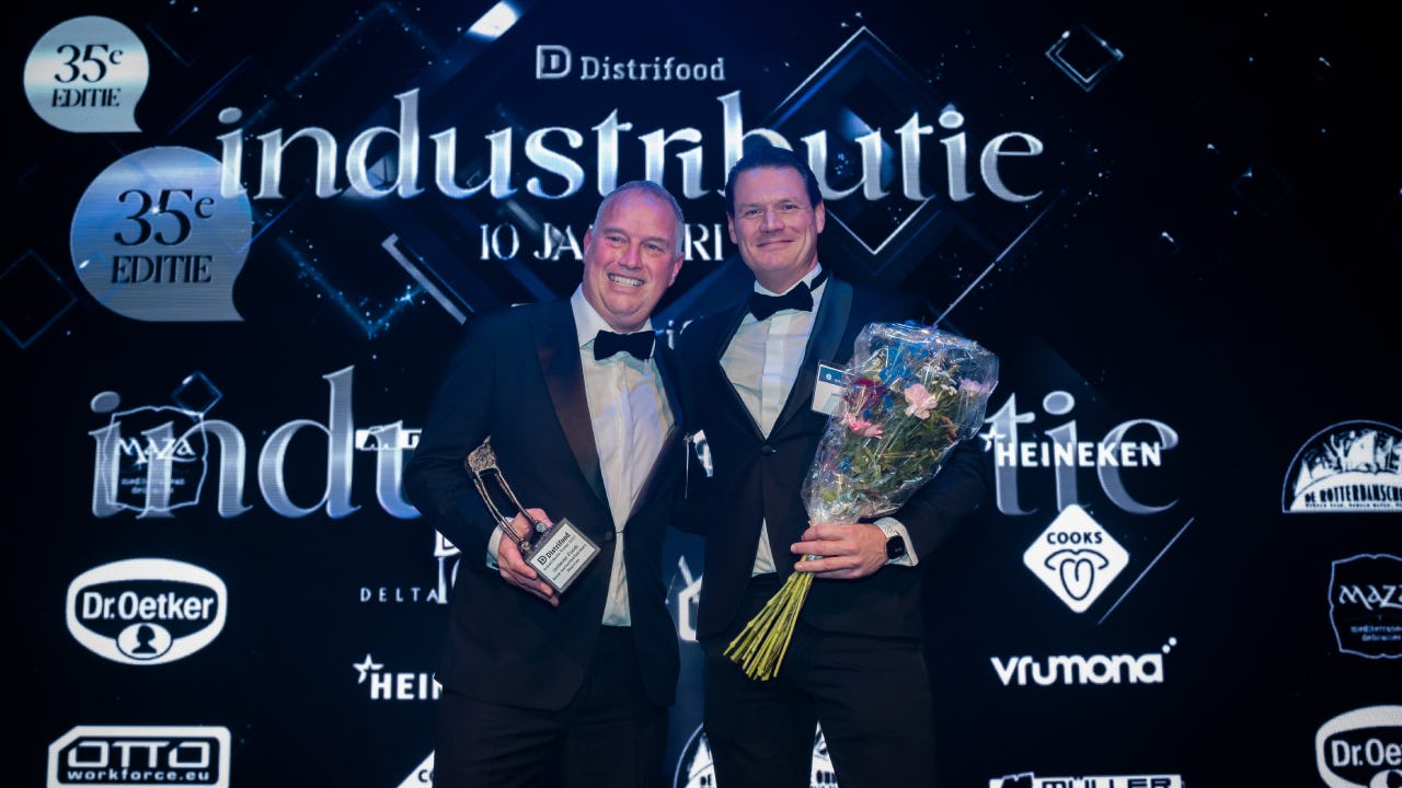 Mark Hanemaaijer en Joost Houben van Unilever. Foto: Distrifood
