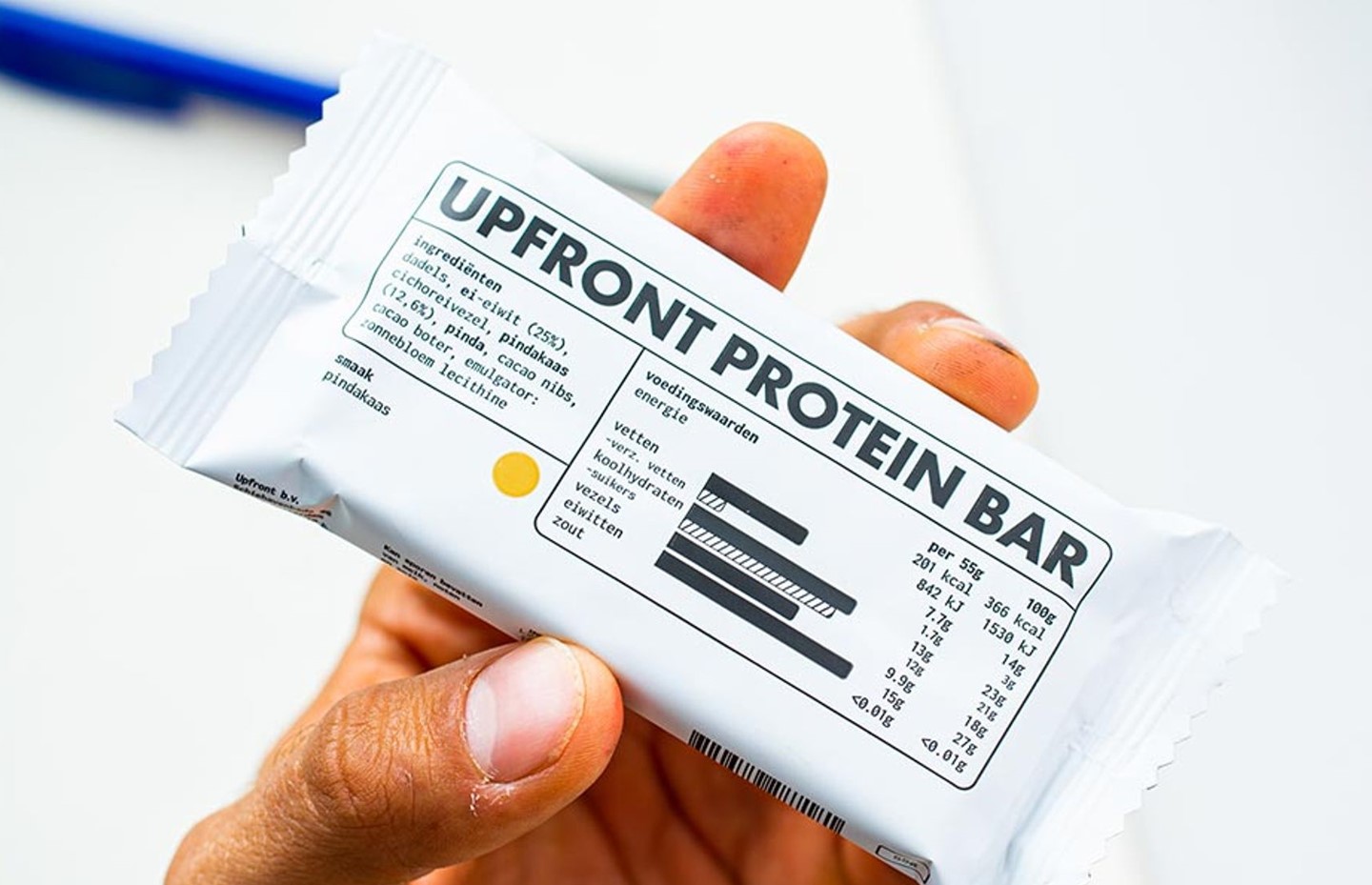 De ingrediënten staan voor op de verpakking als marketinginstrument Foto: Upfront