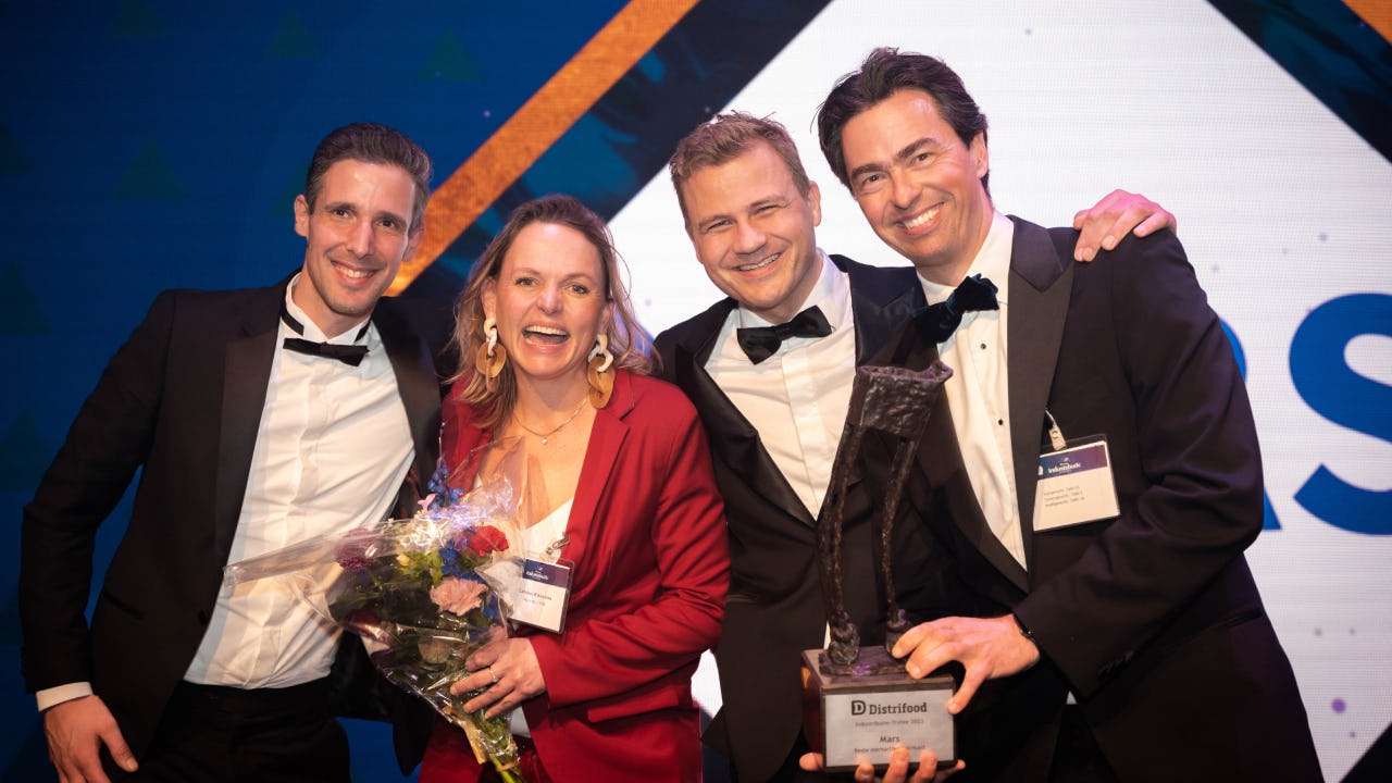 V.l.n.r.: Leon van Poelwijk, Catrien d’Ancona, Gert Pierik en Caspar Kam. Foto: Distrifood