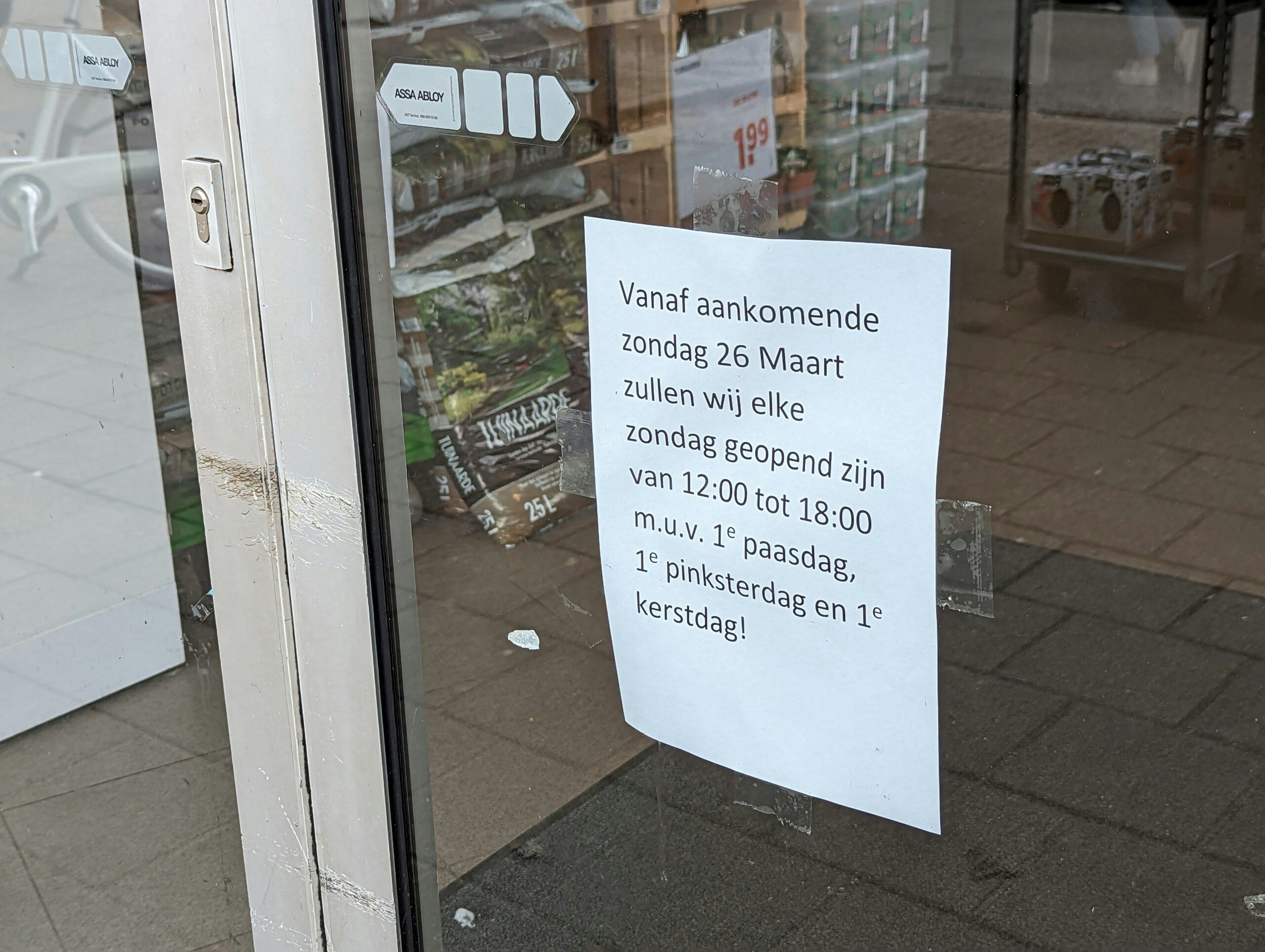 Supermarkten in Ermelo voor het eerst open op zondag. Foto: Distrifood.