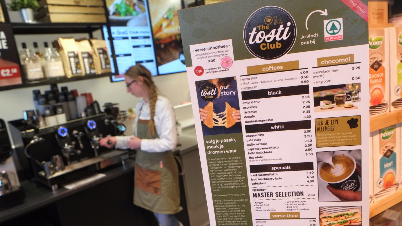 The Tosti Club bij Spar Andel. Foto: Distrifood