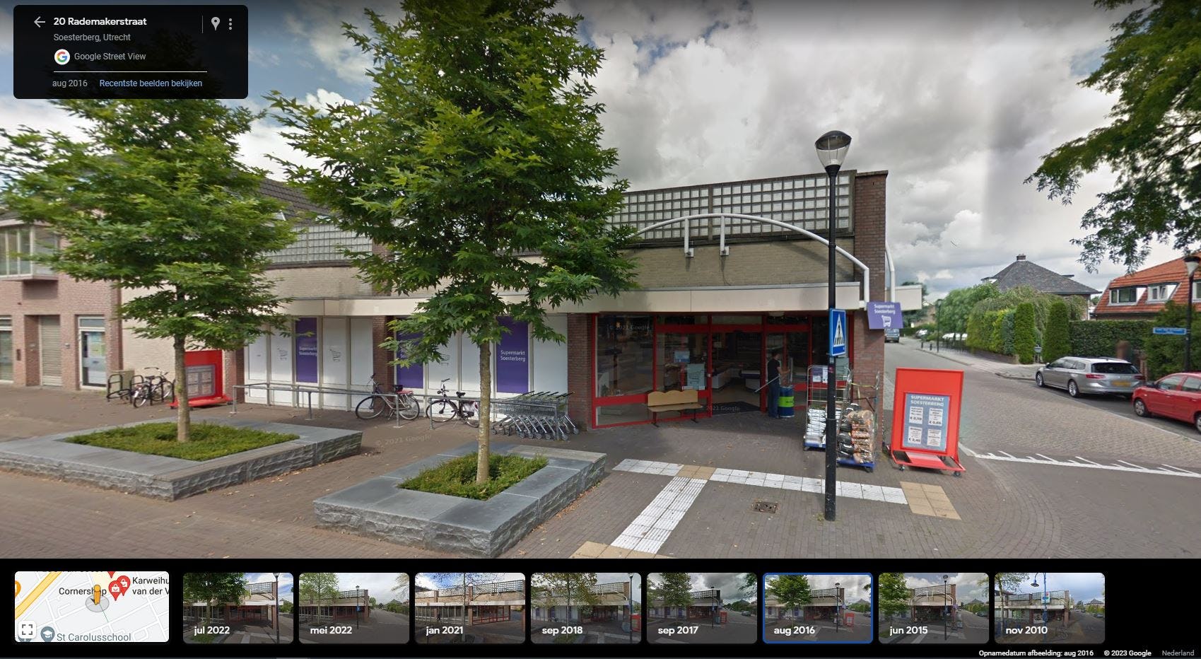 De spooksuper in Soesterberg was tot 2018 in het voormalige Plus-pand gevestigd. Foto: Google Streetview.