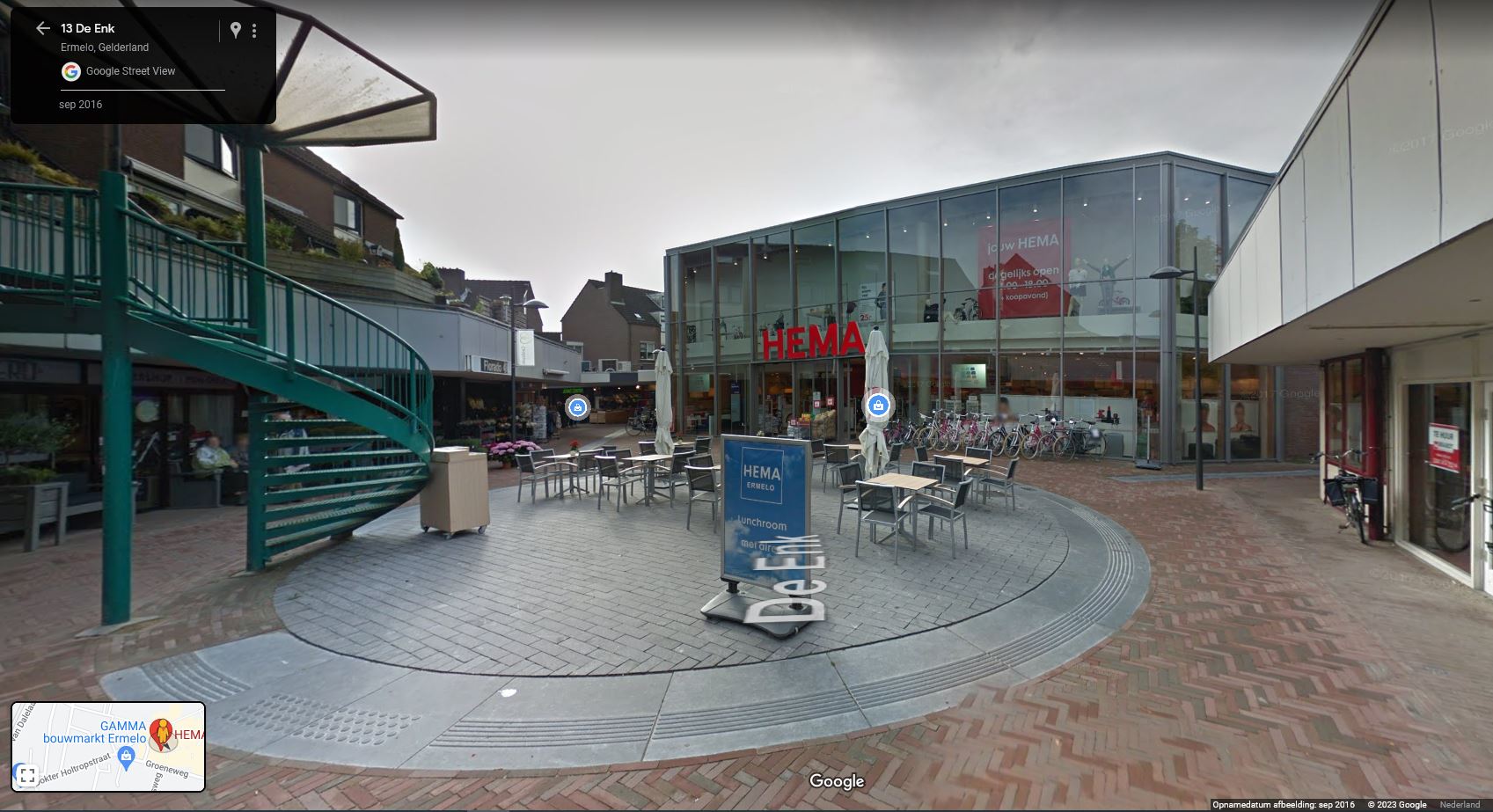 De Hema in Ermelo wordt later dit jaar omgebouwd naar Jumbo. Foto: Google Streetview