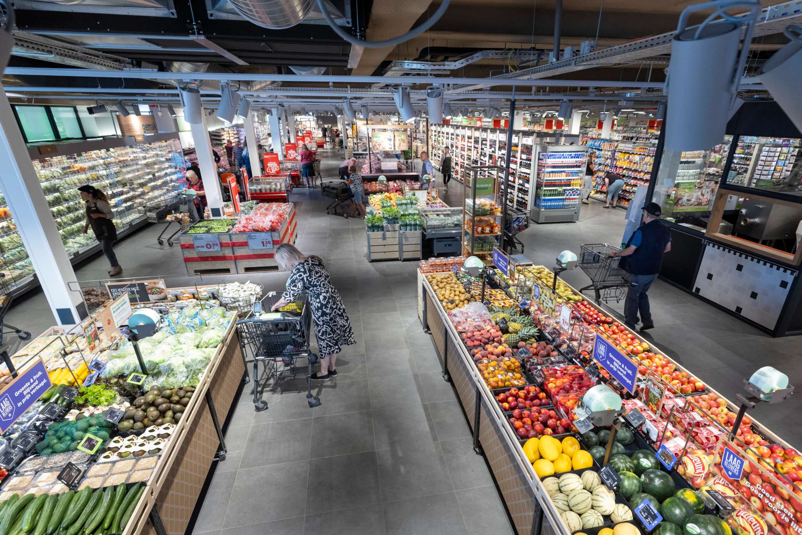 Winkelbeeld van een Plus-supermarkt. Foto Koos Groenewold