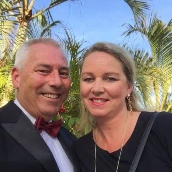 Albert-Jan Kleis en zijn echtgenote. Foto LinkedIn