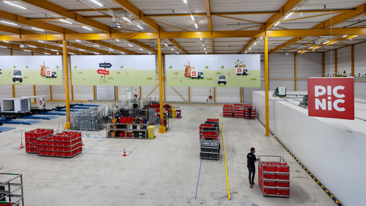 De superhub van Picnic in Utrecht. Foto: Herbert Wiggerman
