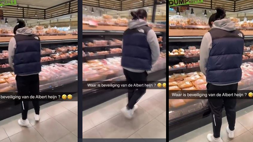 Beelden uit de ophef veroorzakende  video die op social media is te vinden. Foto: collage uit video