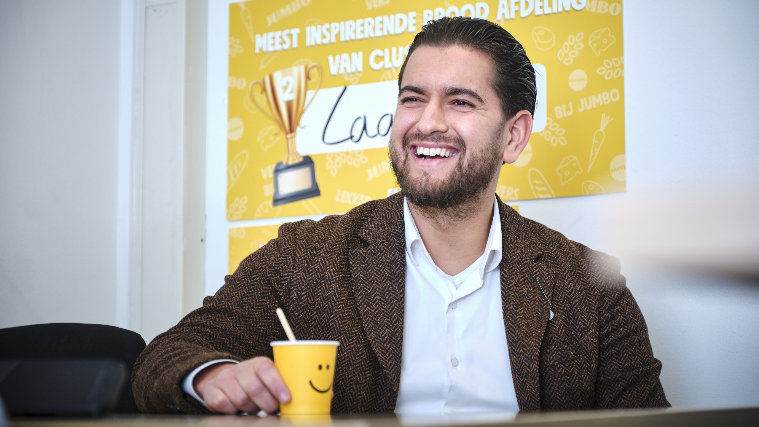 Ilias Chohabi, voorzitter Toekomstige Ondernemers van Jumbo (TOVJ). Foto: Fred Libochant