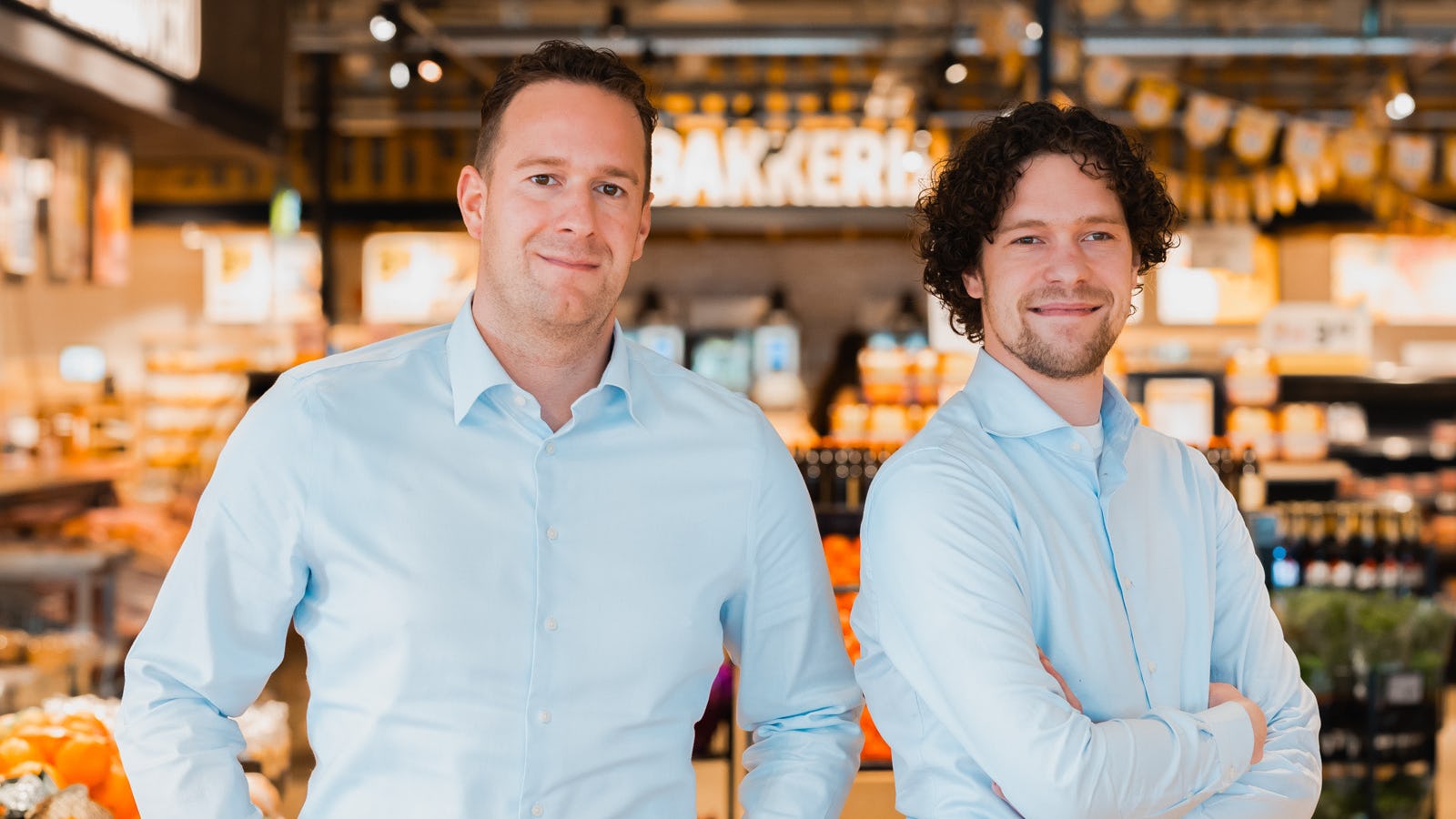 Jumbo-ondernemers Martijn (links) en Jason Vis. Foto: Bert Jansen