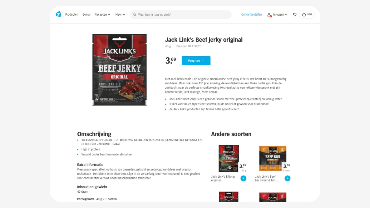 Foto: website Albert Heijn