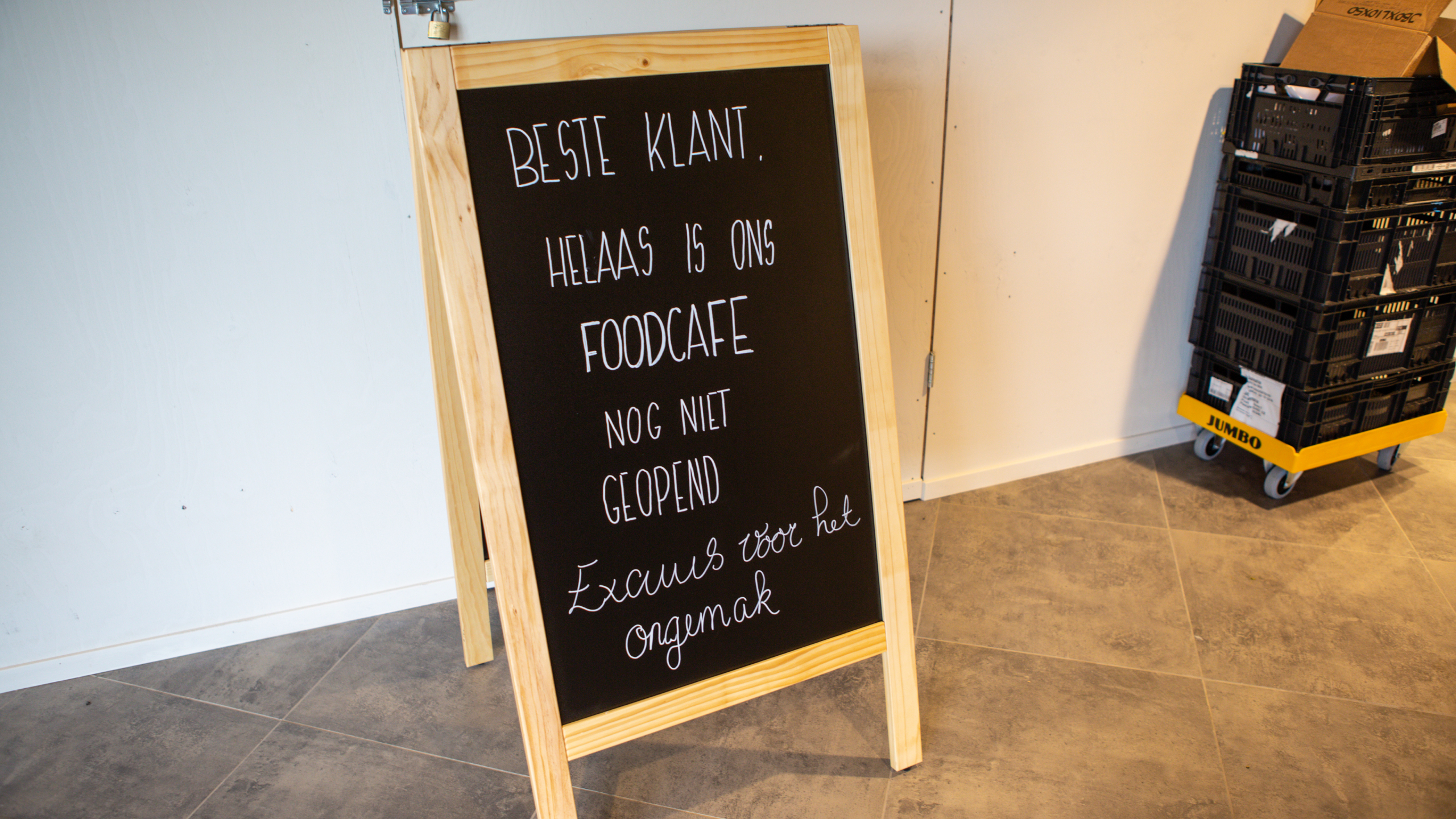 Jumbo kondigde Foodcafé aan bij de opening van de Foodmarkt in Goes. Archieffoto: Peter Roek