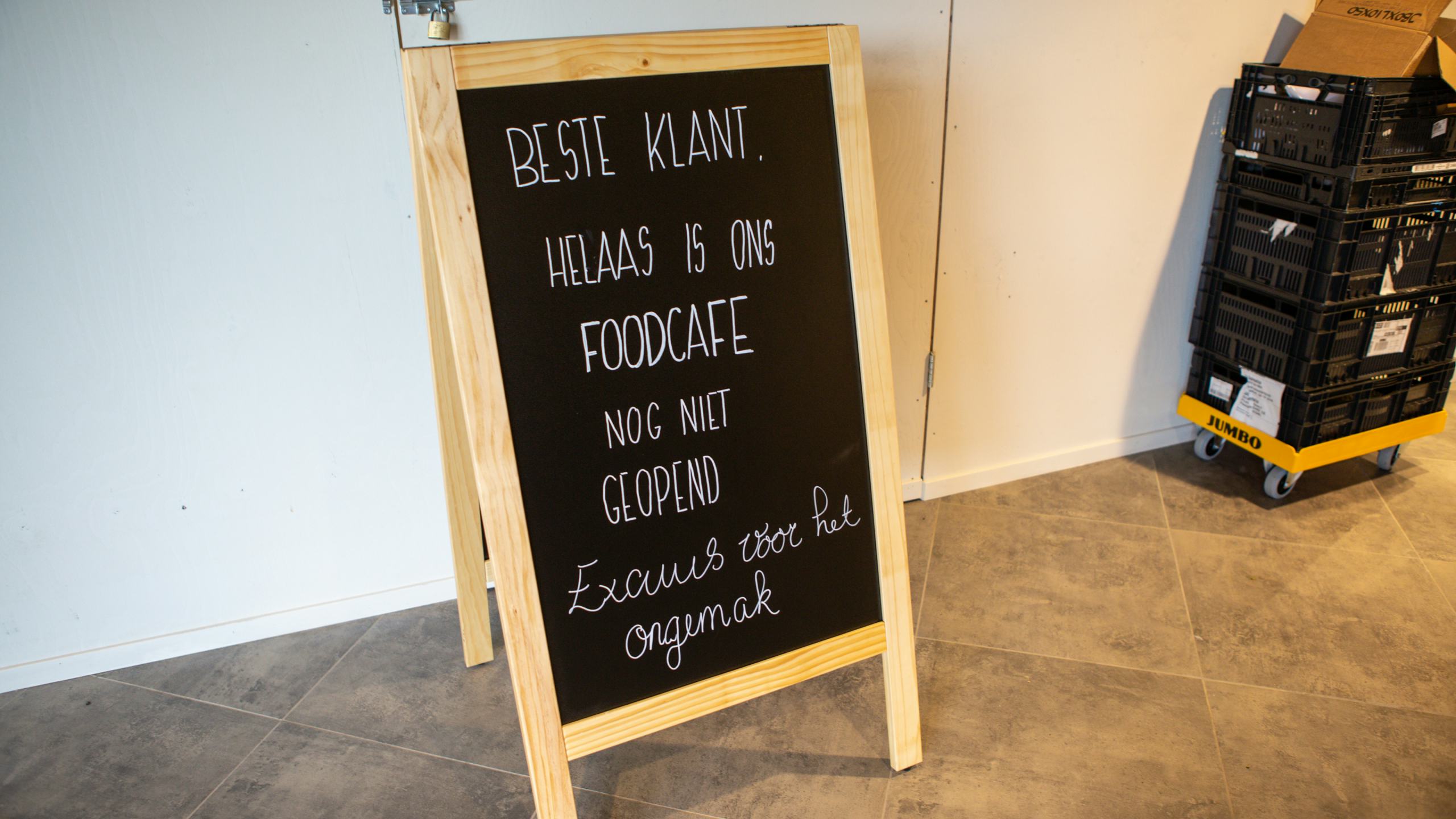 Jumbo kondigde Foodcafé aan bij de opening van de Foodmarkt in Goes. Archieffoto: Peter Roek