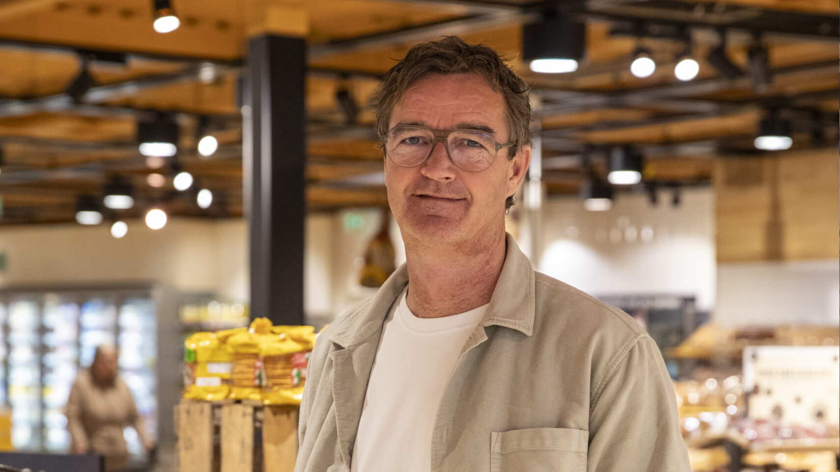 Erik Kooistra in zijn Jumbo-vestiging in Bolsward. Foto: Anne van der Woude