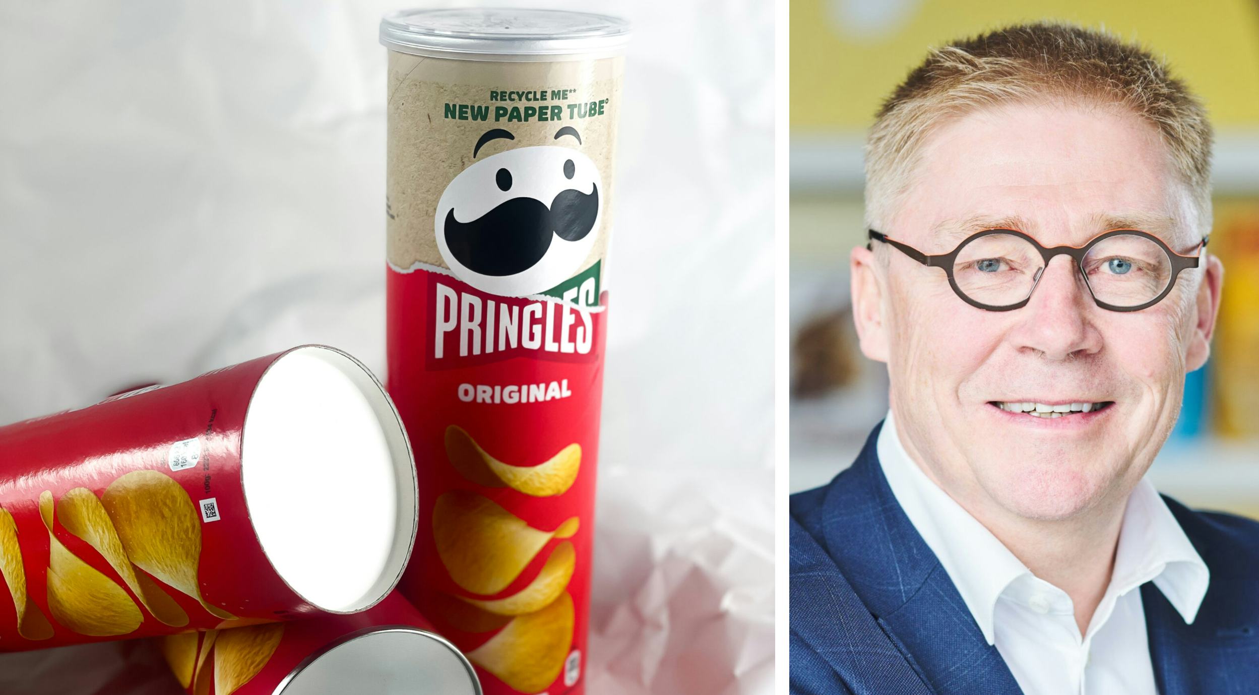 Luc Houben, general manager van Kellanova Benelux. Foto's: Pringles