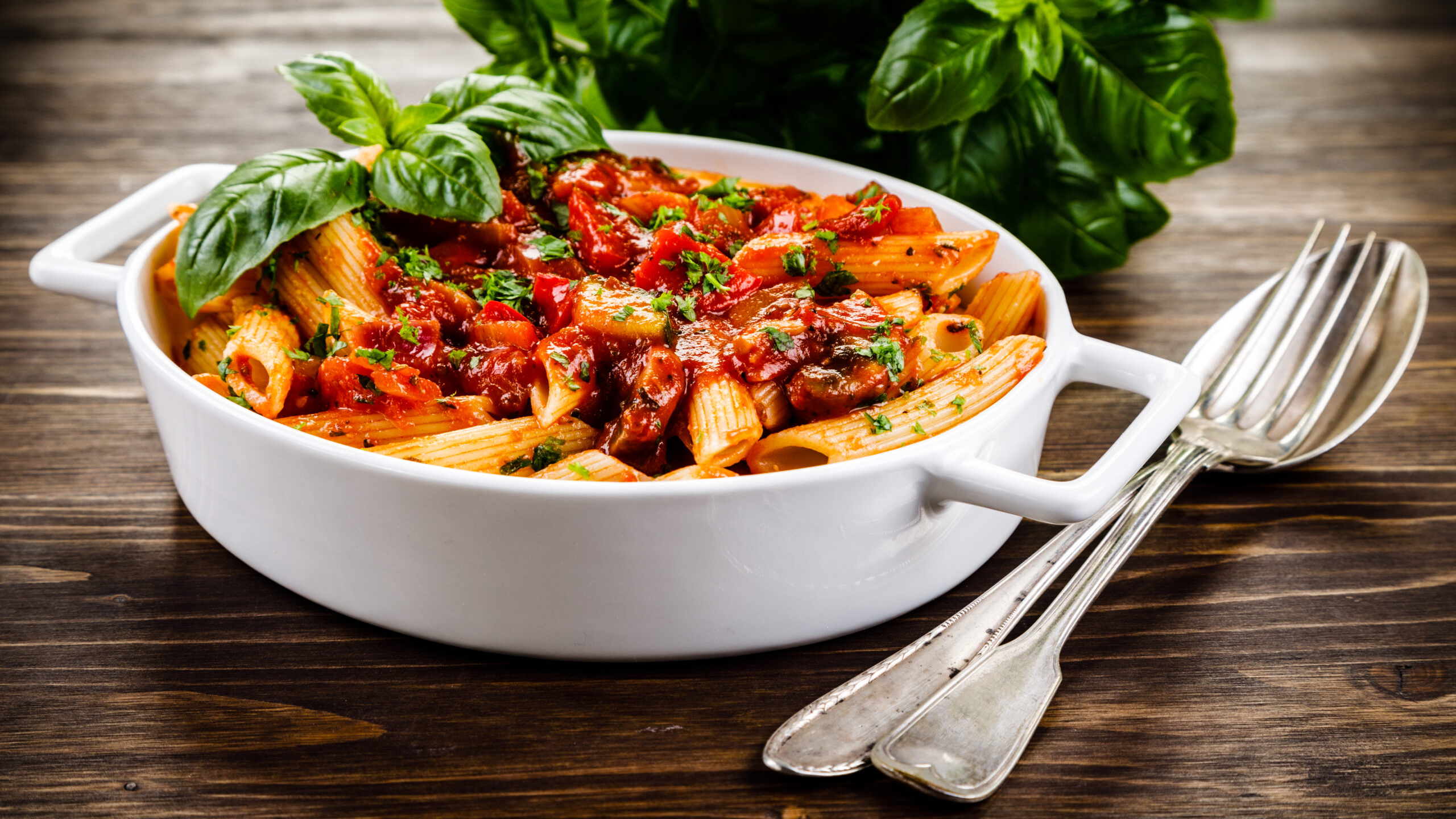 Een penne-gerecht. Foto: Shutterstock