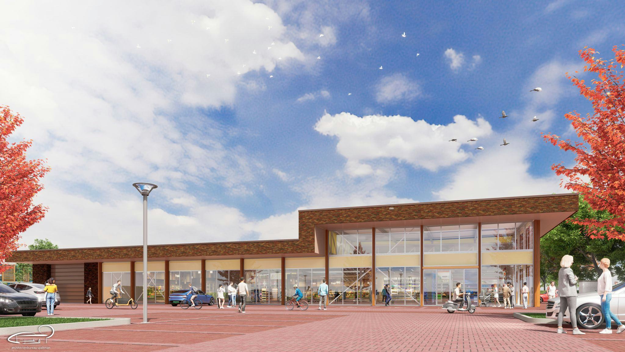 Projectontwikkelaar Bun bouwt een 2000 vierkante meter grote supermarkt in Eelderwolde. Foto: LinkedIn Bun