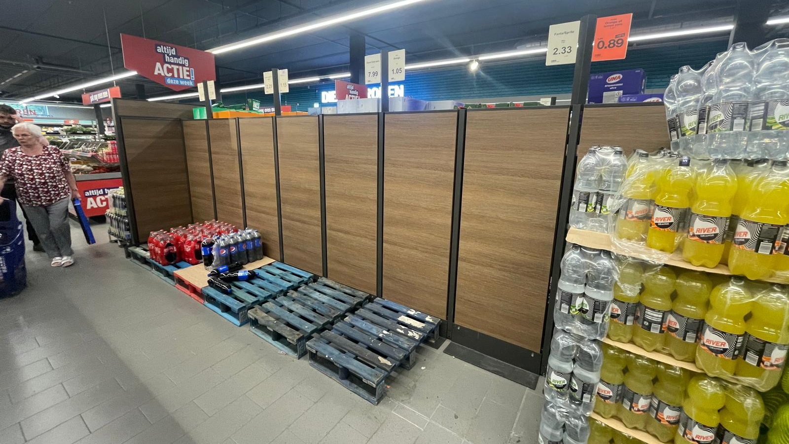 Aldi heeft voorraadproblemen die terug te zien zijn op de winkelvloer. Foto: Distrifood