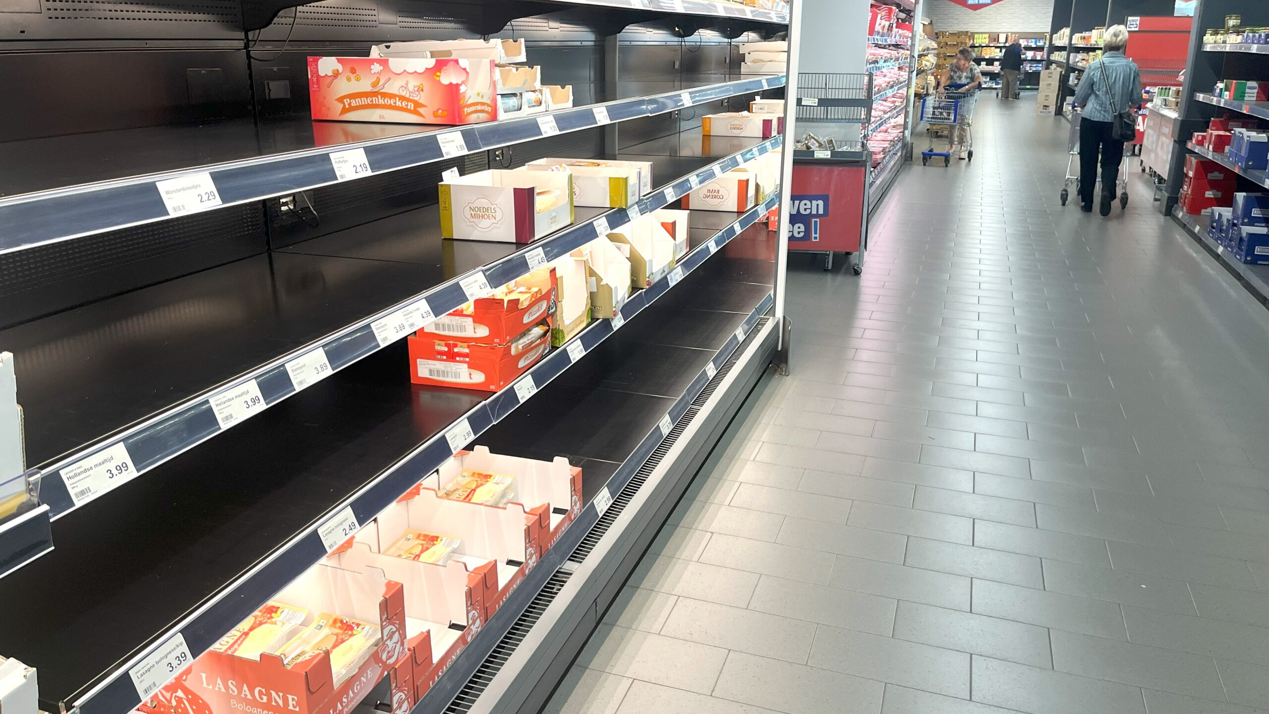 Diverse Aldi-winkels in het midden van het land kampen al weken met leveringsproblemen. Foto: Distrifood