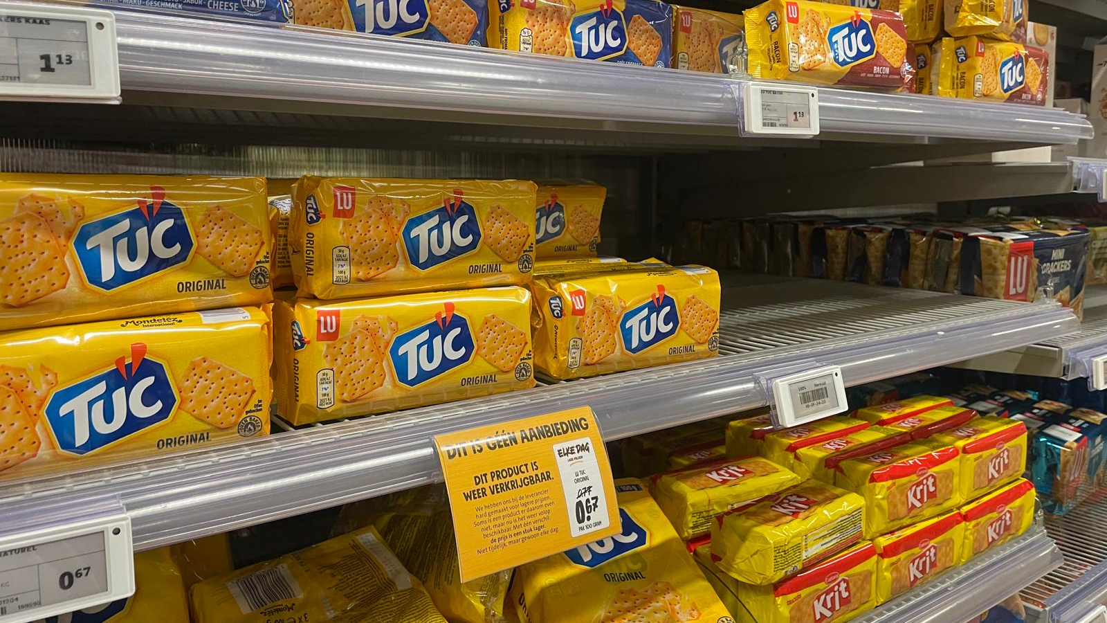 De introductie van Tuc bakeroll hielp het Tuc-merk. Foto: Distrifood