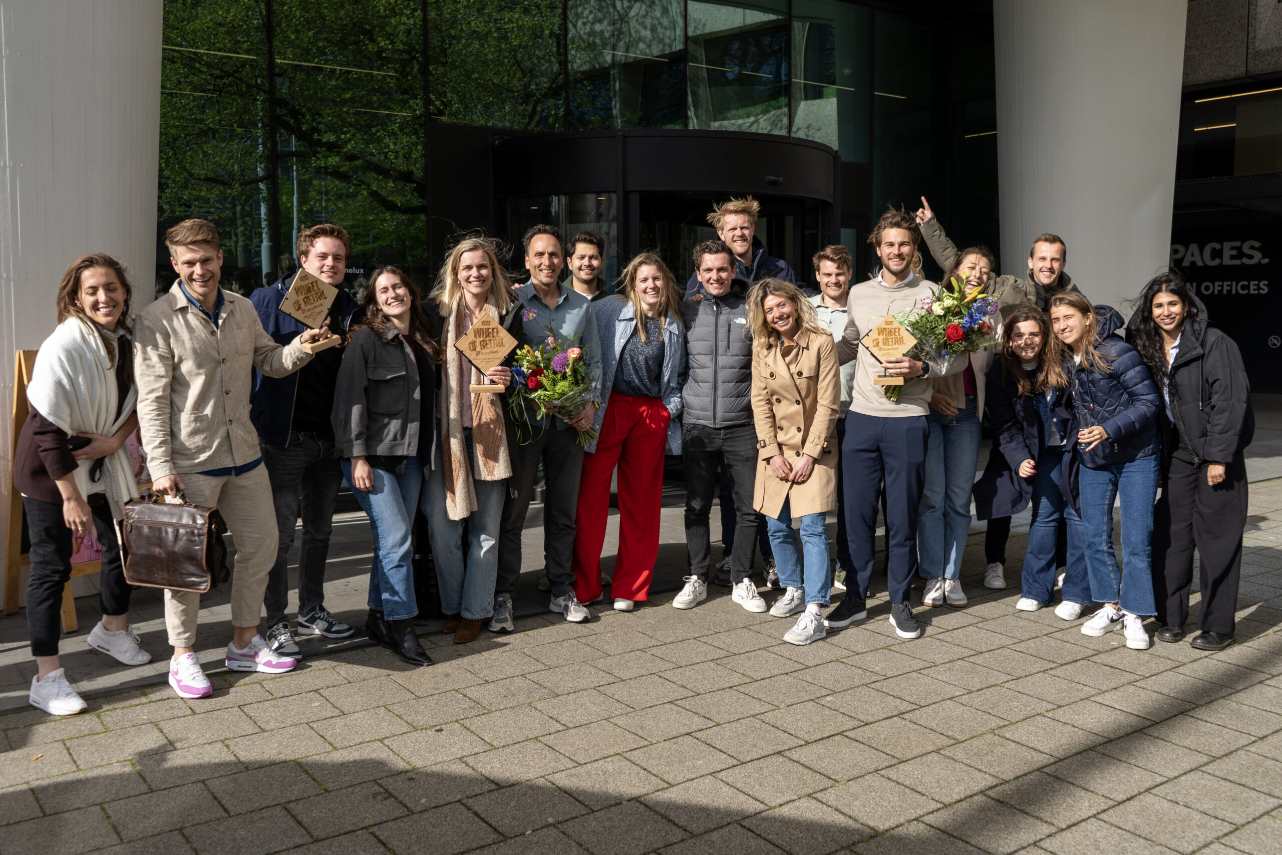 Het team van Unilever tijdens de uitreiking van de Wheel of Retail.