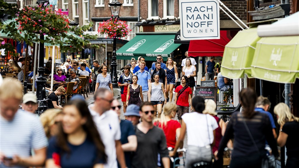 Een winkelstraat in Nederland. Foto: ANP